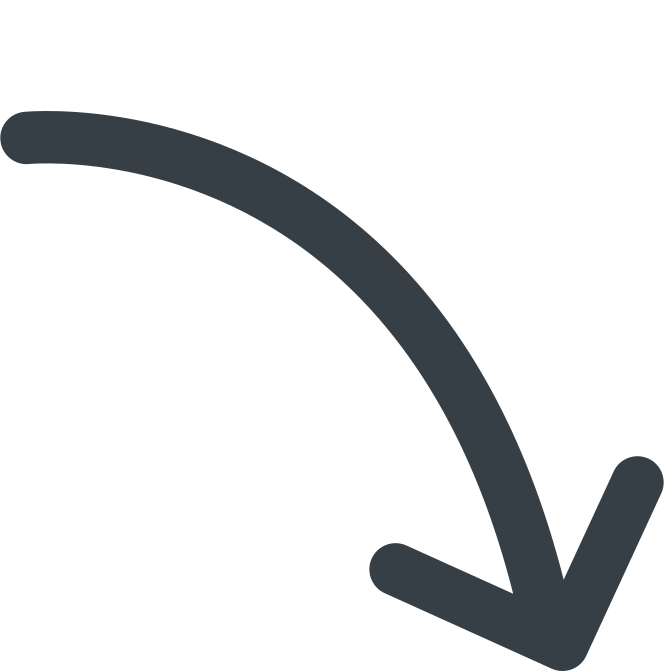 Curved arrow pointing down and to the right