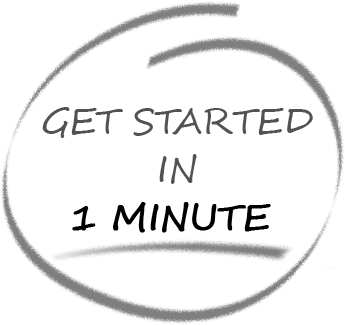 Get started in 1 minute