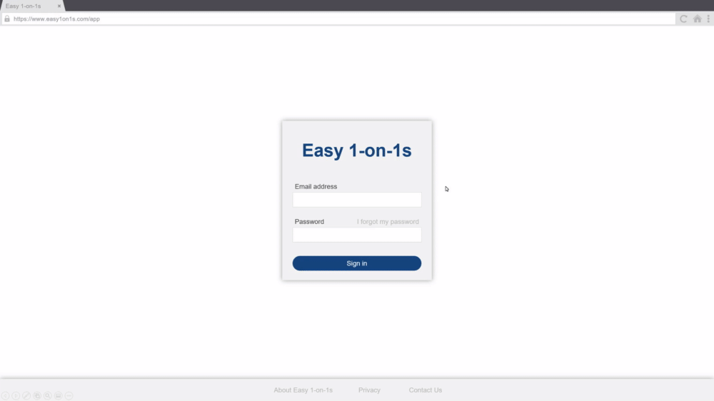Demo video of simple user interface