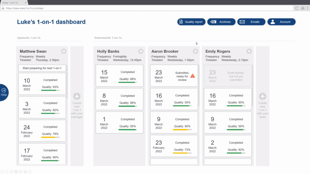 Demo video of manager review tools